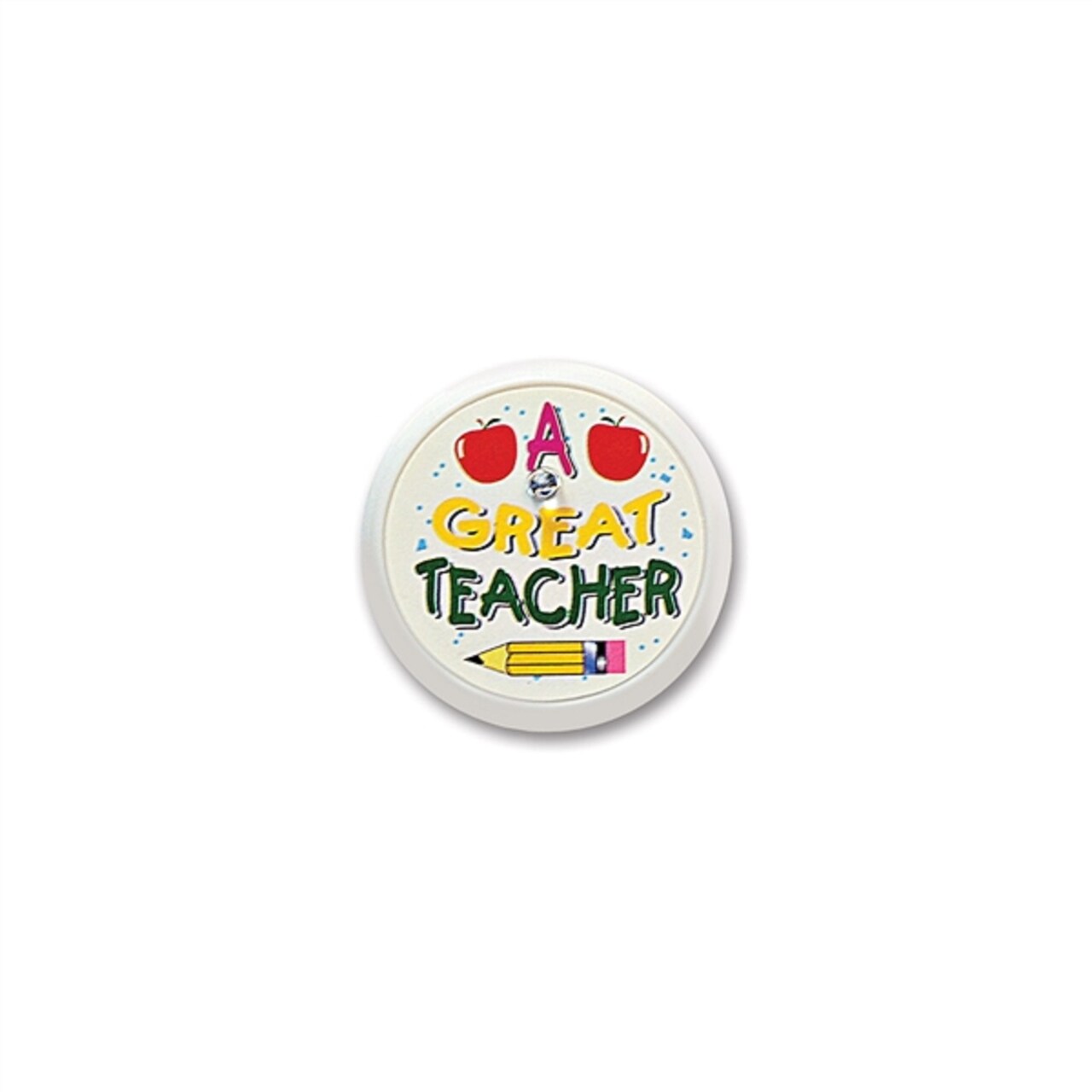 Beistle Pack of 6 School Days "A Great Teacher" Blinking Button Decorative Party Accessories2"